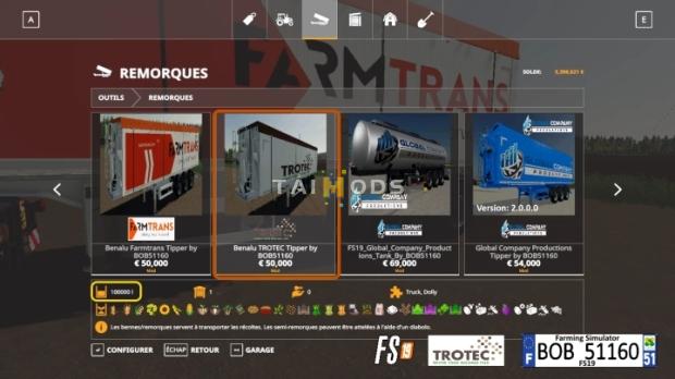 FS19 - Benalu Trotec Tipper Trailer V1.0 (1.7) FS19 - Benalu Trotec Tipper Trailer V1.0 (1.7)