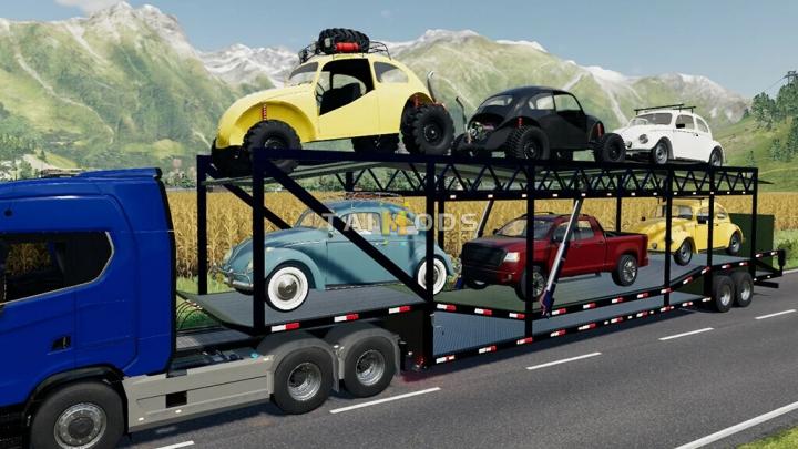 FS19 - Car Transport Trailer V1.0.0.1 (1.7) FS19 - Car Transport Trailer V1.0.0.1 (1.7)