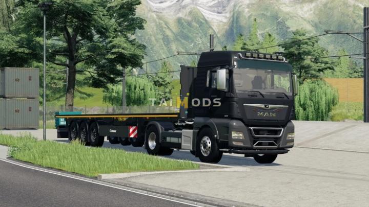 FS19 - Krone Flatbed Trailer V1.0 (1.7) FS19 - Krone Flatbed Trailer V1.0 (1.7)