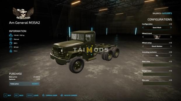 FS19 - M35a2 Deuce and A Half V1.0 (1.7) FS19 - M35a2 Deuce and A Half V1.0 (1.7)