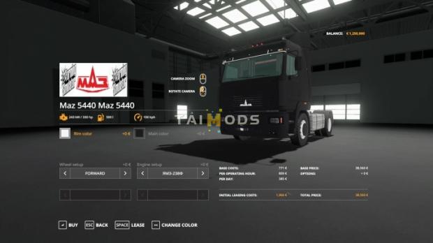 FS19 - Maz 5440 Turbo Truck V1.0 (1.7) FS19 - Maz 5440 Turbo Truck V1.0 (1.7)