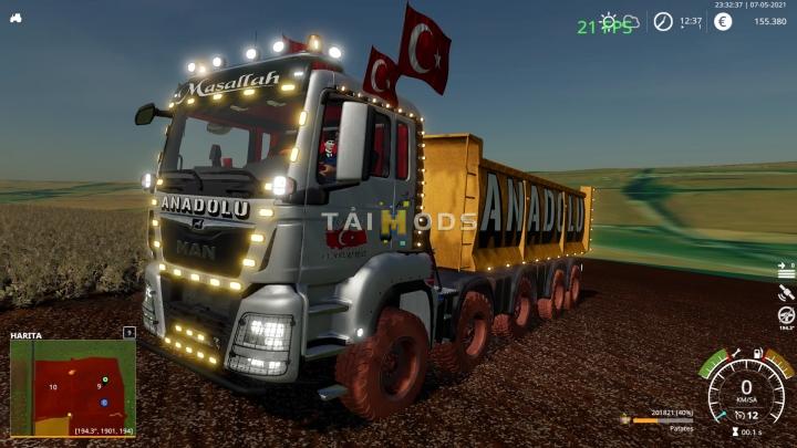 FS19 - ANADOLU Man Kipper V1.0 (1.7) FS19 - ANADOLU Man Kipper V1.0 (1.7)