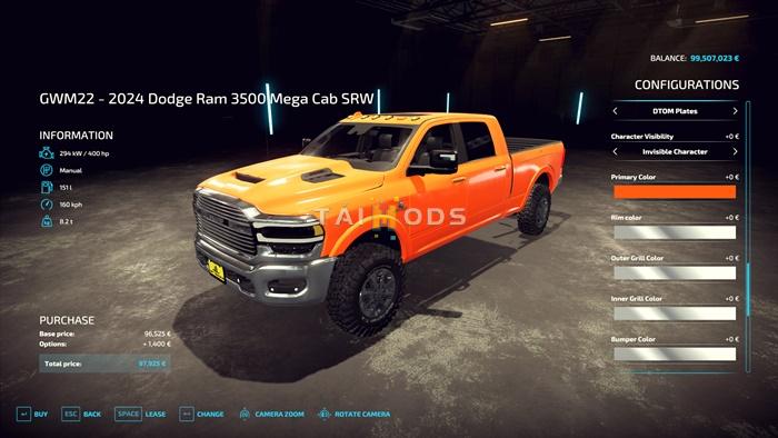 FS22 - 2024 Dodge Ram 3500 Mega Cab SRW V1.0 (1.14) FS22 - 2024 Dodge Ram 3500 Mega Cab SRW V1.0 (1.14)