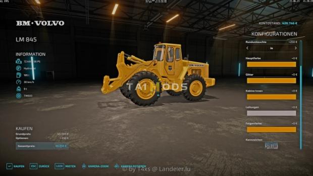 FS22 - Volvo LM 845 Weekend Farmers Edition V1.0 (1.9) FS22 - Volvo LM 845 Weekend Farmers Edition V1.0 (1.9)