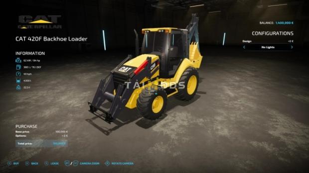 FS22 - CAT 420F Backhoe Loader V1.0.1.0 (1.4) FS22 - CAT 420F Backhoe Loader V1.0.1.0 (1.4)