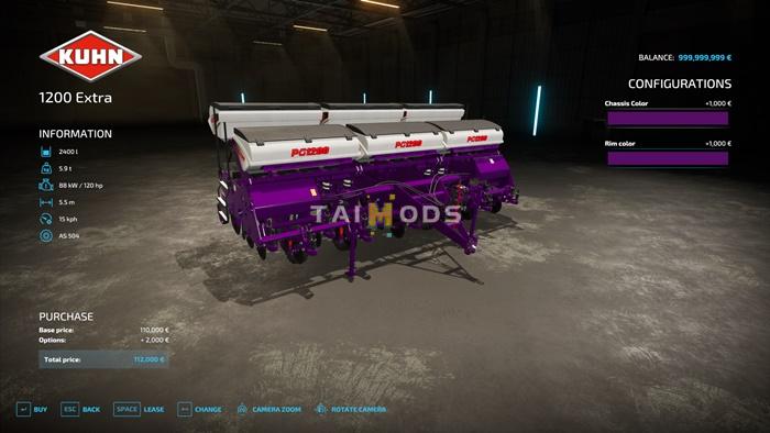 FS22 - Kuhn 1200 Extra V1.0 (1.14) FS22 - Kuhn 1200 Extra V1.0 (1.14)