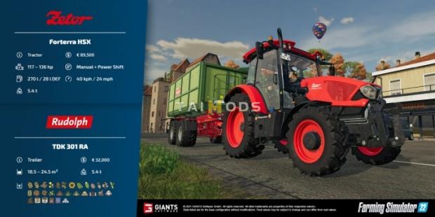 FS22 - Zetor Forterra HSX V1.0 () FS22 - Zetor Forterra HSX V1.0 ()
