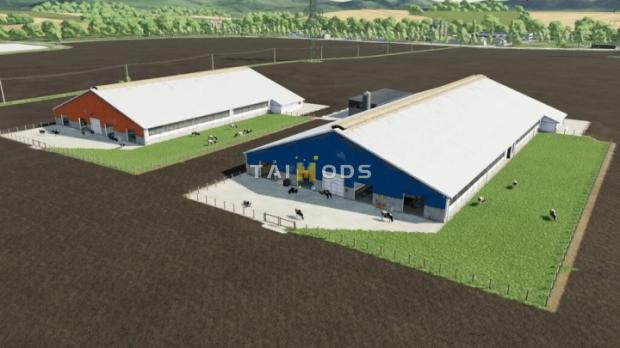 FS22 - Lizard Cow Barns - Expandable Pastures Ready V1.0 (1.13)