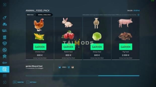 FS22 - Animal Food Pack V1.1 (1.10) FS22 - Animal Food Pack V1.1 (1.10)