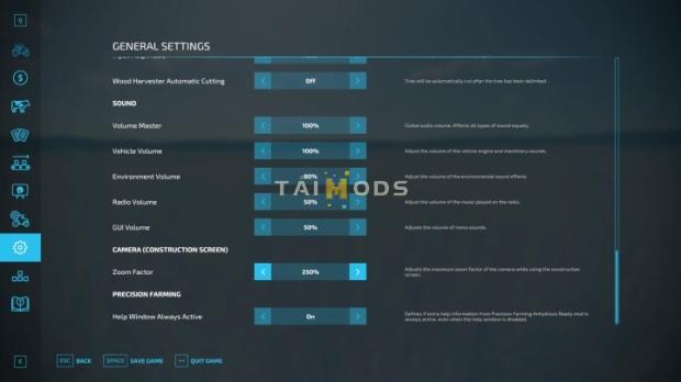 FS22 - Camera Settings V1.0 (1.10)