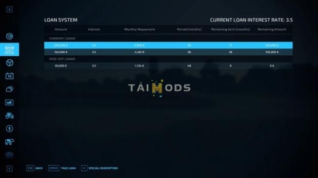 FS22 - Enhanced Loan System V1.1 (1.9) FS22 - Enhanced Loan System V1.1 (1.9)