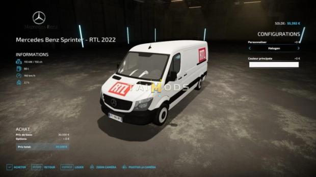 FS22 - Mercedes Sprinter French Radios V4.1 (1.9) FS22 - Mercedes Sprinter French Radios V4.1 (1.9)