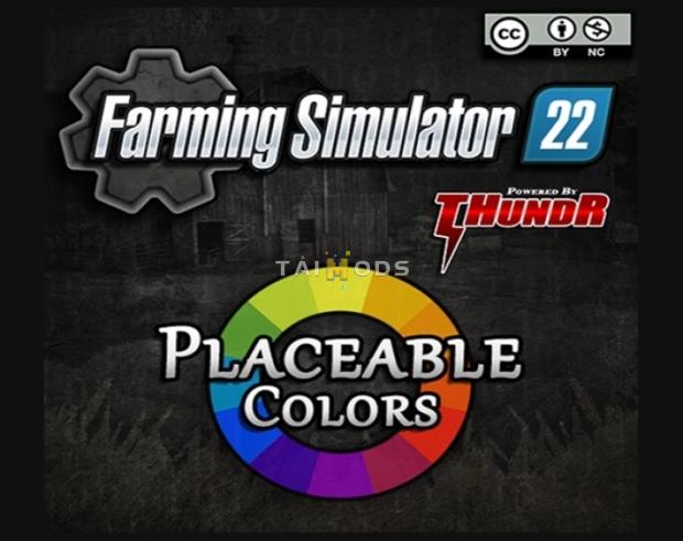 FS22 - Placeable Colors V1.0.0.1 (1.9) FS22 - Placeable Colors V1.0.0.1 (1.9)