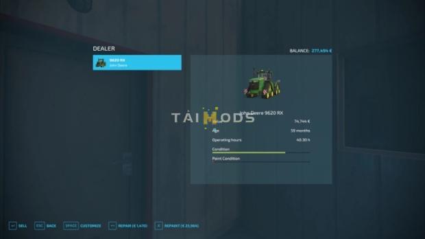 FS22 - Repair And Paint Settings V1.1.0.1 (1.5) FS22 - Repair And Paint Settings V1.1.0.1 (1.5)