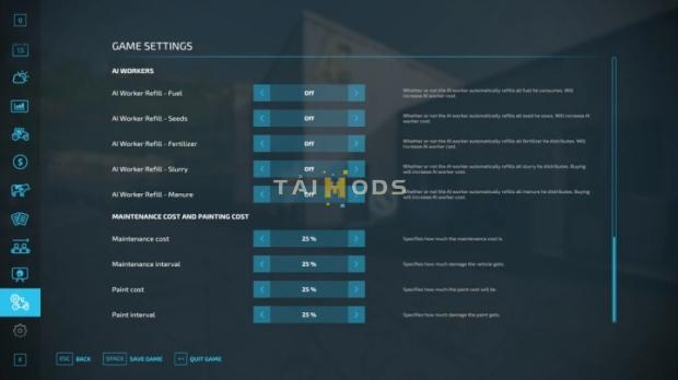 FS22 - Repair And Paint Settings V1.1.0.1 (1.5) FS22 - Repair And Paint Settings V1.1.0.1 (1.5)