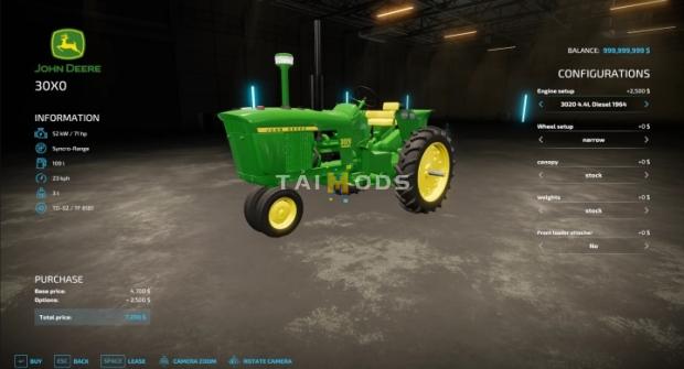 FS22 - John Deere 30X0 V1.0 (1.14)
