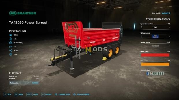 FS22 - Brantner 12050 V1.1 (1.14) FS22 - Brantner 12050 V1.1 (1.14)