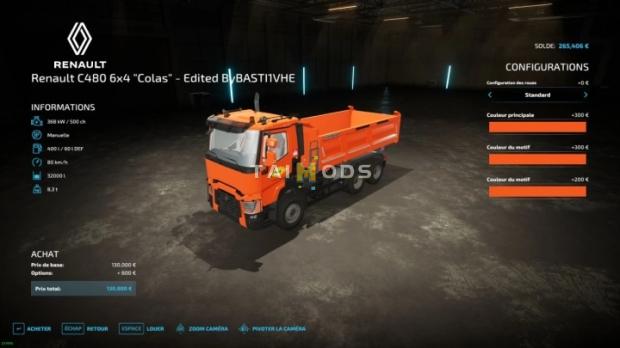FS22 - Renault C480 Public Works Pack V1.0 (1.14) FS22 - Renault C480 Public Works Pack V1.0 (1.14)