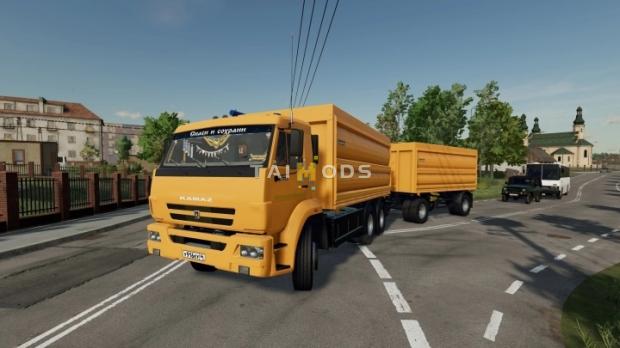 FS22 - KamAZ-65115A & Trailer V1.0 (1.14) FS22 - KamAZ-65115A & Trailer V1.0 (1.14)