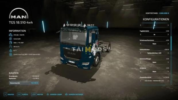 FS22 - MAN TGS 18.510 4x4 V1.0.0.3 (1.10) FS22 - MAN TGS 18.510 4x4 V1.0.0.3 (1.10)