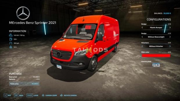 FS22 - Mercedes-Benz Sprinter V1.0 (1.9) FS22 - Mercedes-Benz Sprinter V1.0 (1.9)