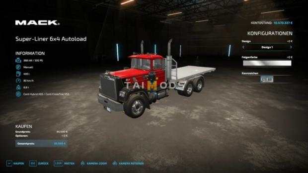 FS22 - Mack Super-Liner 6x4 Autoload V1.0.6.0 (1.2) FS22 - Mack Super-Liner 6x4 Autoload V1.0.6.0 (1.2)