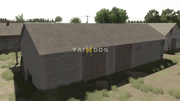 FS25 - Placeable Concrete Block Garage V1.0 () FS25 - Placeable Concrete Block Garage V1.0 ()