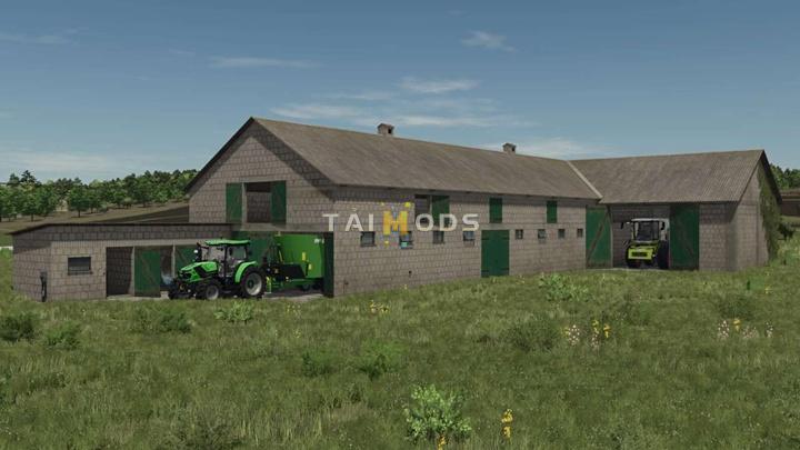 FS25 - Big White Cow Barn V1.1.1 () FS25 - Big White Cow Barn V1.1.1 ()