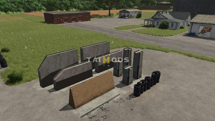 FS25 - Bunker Wall Set V1.0 () FS25 - Bunker Wall Set V1.0 ()