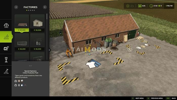 FS25 - Cotton Production Lite V1.0 () FS25 - Cotton Production Lite V1.0 ()