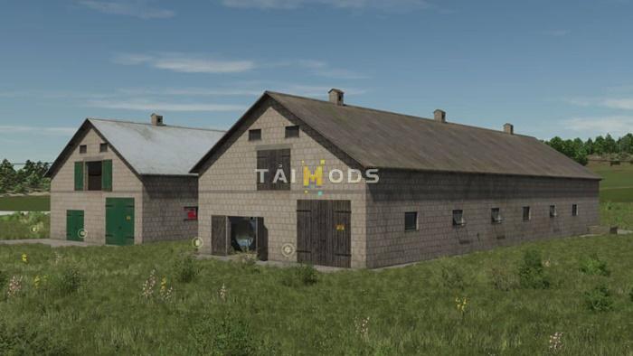 FS25 - Big White Cow Barn V1.1 () FS25 - Big White Cow Barn V1.1 ()