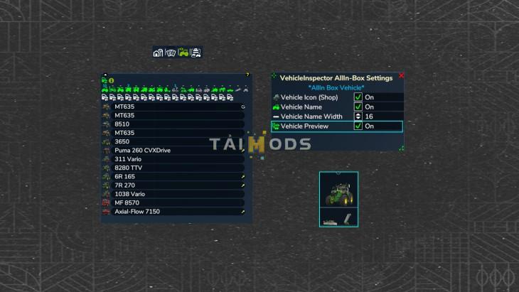 FS25 - VehicleInspector V1.0.0.5 () FS25 - VehicleInspector V1.0.0.5 ()