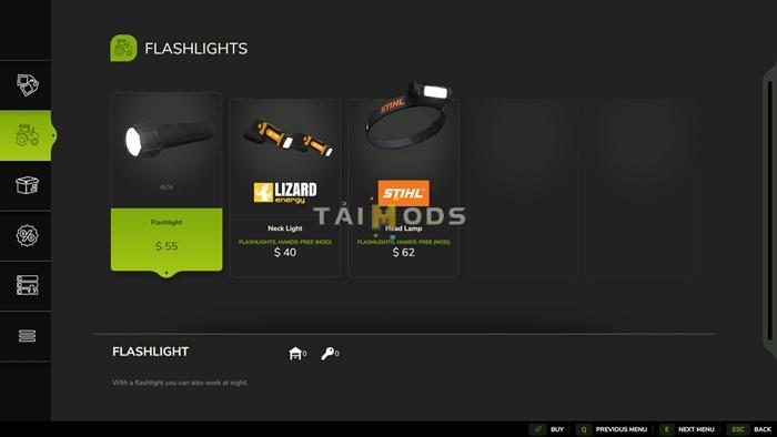 FS25 - Flashlights Hands-Free V1.0 () FS25 - Flashlights Hands-Free V1.0 ()