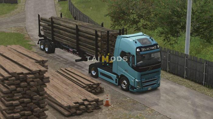 FS25 - Wood Loader Trailer V1.0 () FS25 - Wood Loader Trailer V1.0 ()