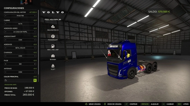 FS25 - Volvo FH16 BR V1.0 ()