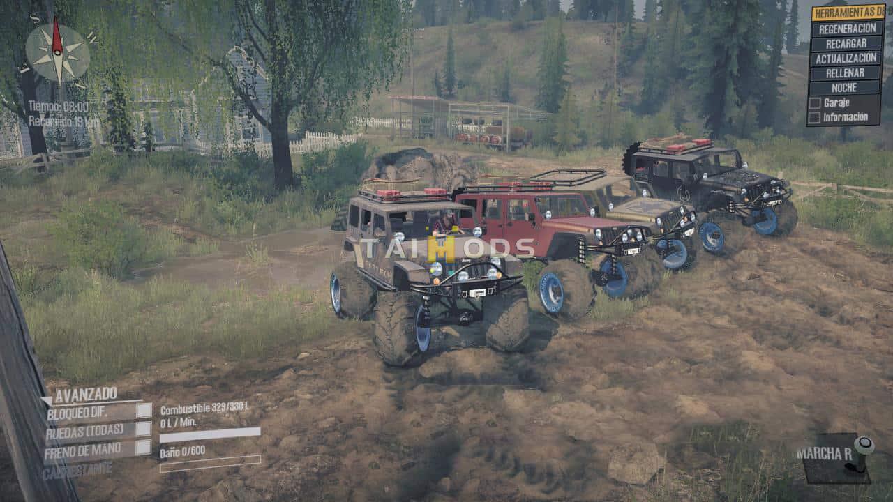 Spintires:Mudrunner - Jeep Wrangler Pack V1 (V14.08.19)