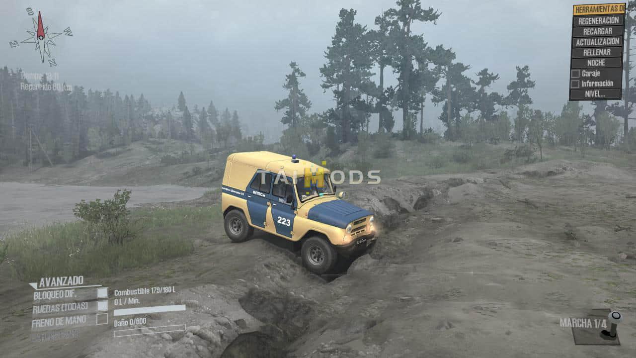 Spintires:Mudrunner - UAZ 469B Police V1 (V14.08.19) Spintires:Mudrunner - UAZ 469B Police V1 (V14.08.19)