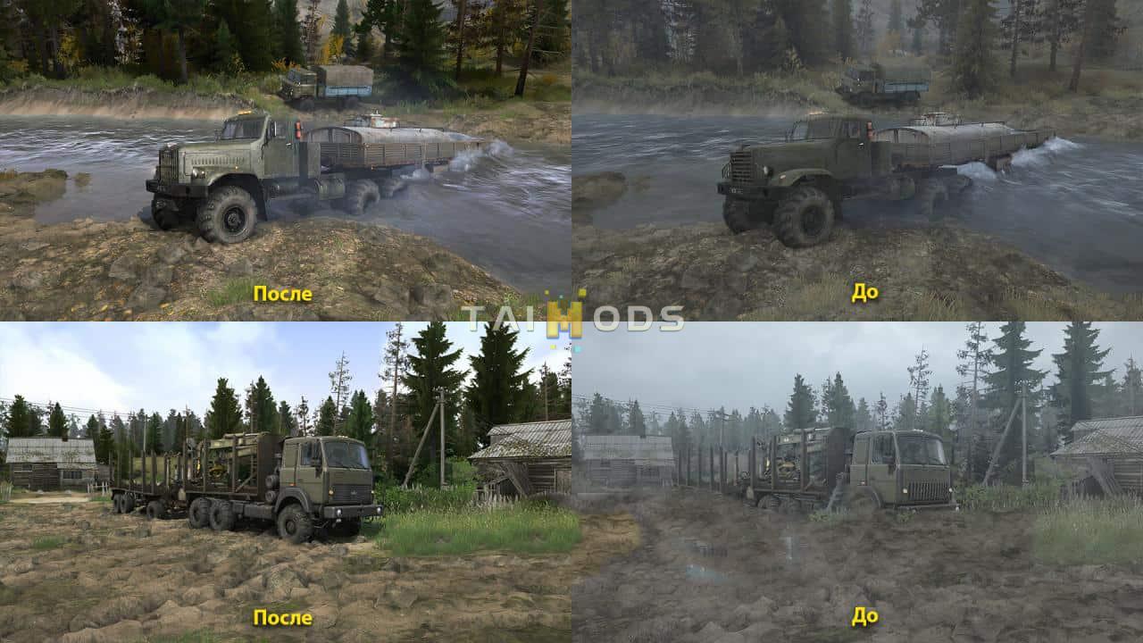 Spintires:Mudrunner - Realistic Graphics Adega Mod Pack V2.5 (V14.08.19) Spintires:Mudrunner - Realistic Graphics Adega Mod Pack V2.5 (V14.08.19)