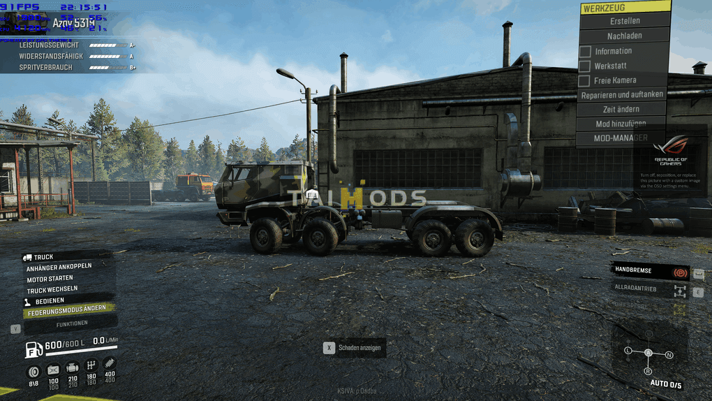 SnowRunner - Azov 5319 Steerable Lift Axle V1.0 (V5.4)