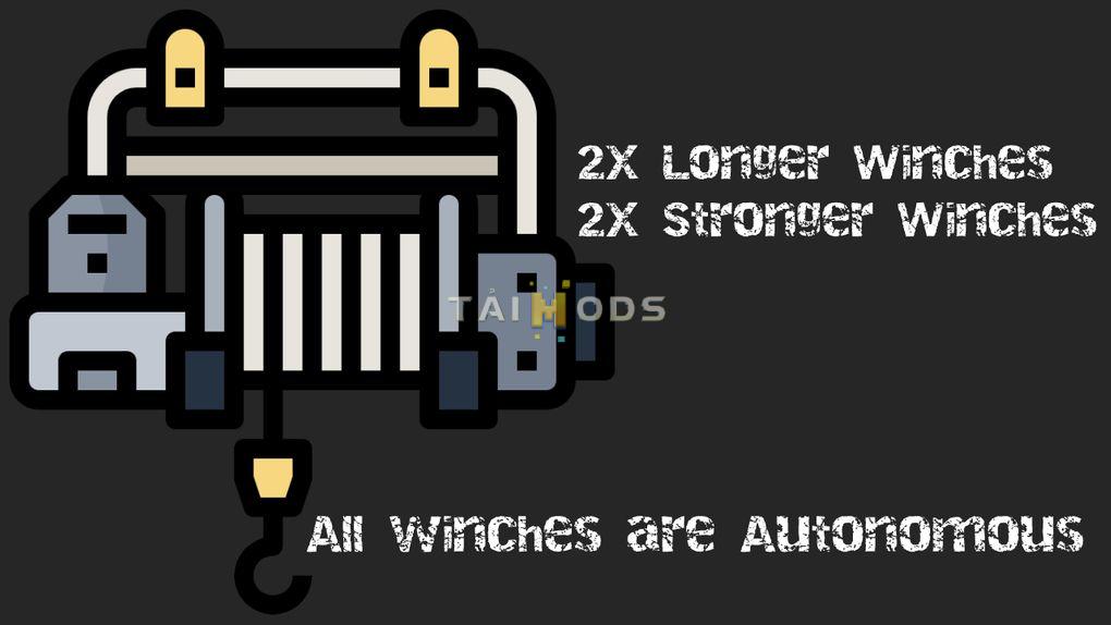 SnowRunner - Winches 2X + All Winches Autonomous/Engine Off V1.0.1 (V10.1) SnowRunner - Winches 2X + All Winches Autonomous/Engine Off V1.0.1 (V10.1)