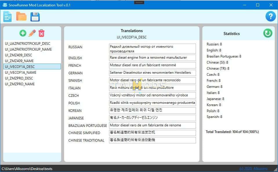 SnowRunner - Mod Localization Tool (V5.4) SnowRunner - Mod Localization Tool (V5.4)