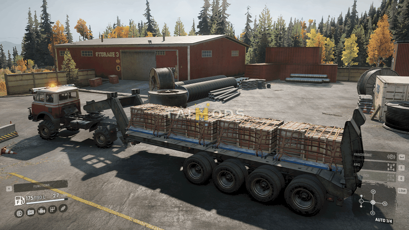 SnowRunner - 4 Cargo Slots Heavy Duty Lowboy Trailer V1.0 (V4.9) SnowRunner - 4 Cargo Slots Heavy Duty Lowboy Trailer V1.0 (V4.9)