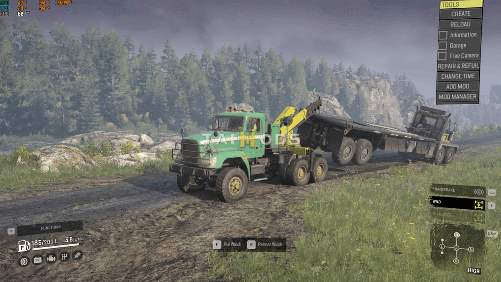 SnowRunner - Freightliner M916A1 Tow Truck V2.4 (V5.4) SnowRunner - Freightliner M916A1 Tow Truck V2.4 (V5.4)