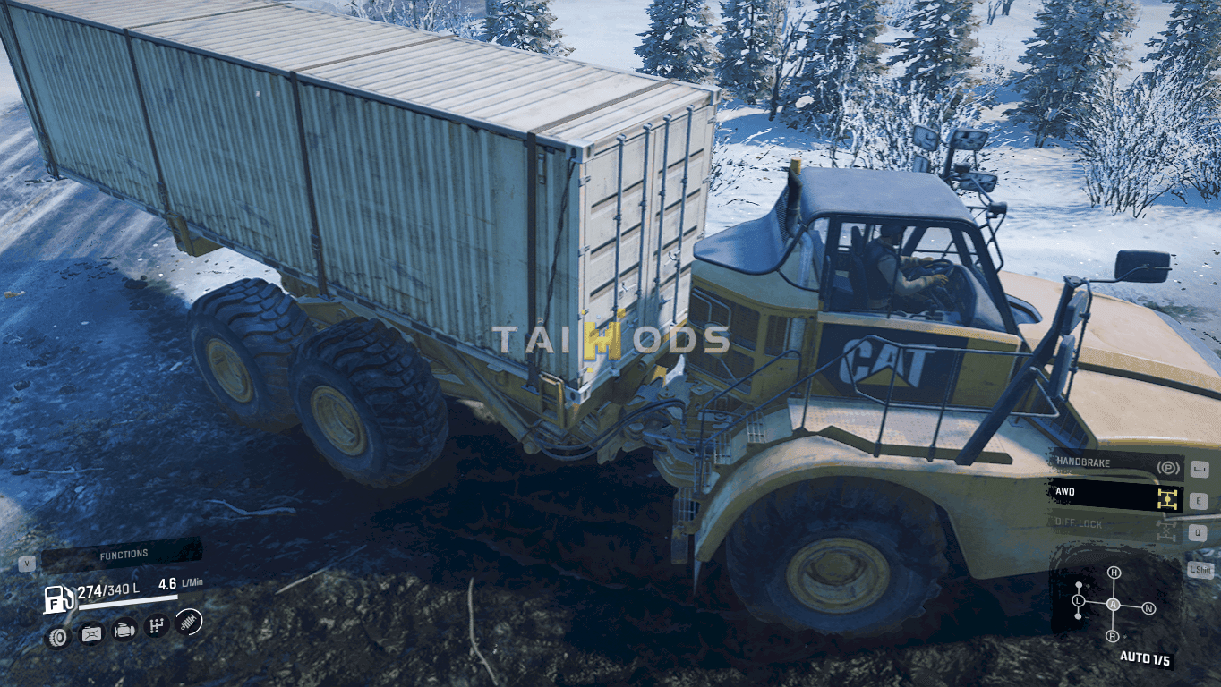 SnowRunner - CAT 745C Able to Carry Large Containers V1.0 (V4.9) SnowRunner - CAT 745C Able to Carry Large Containers V1.0 (V4.9)