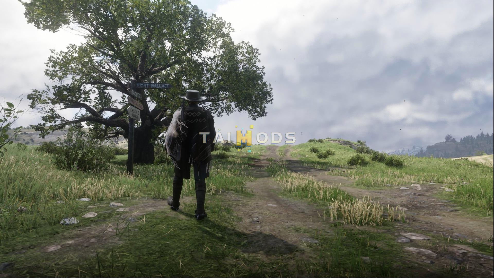 RDR2 - Man With no Name Poncho Dark ReTexture ()