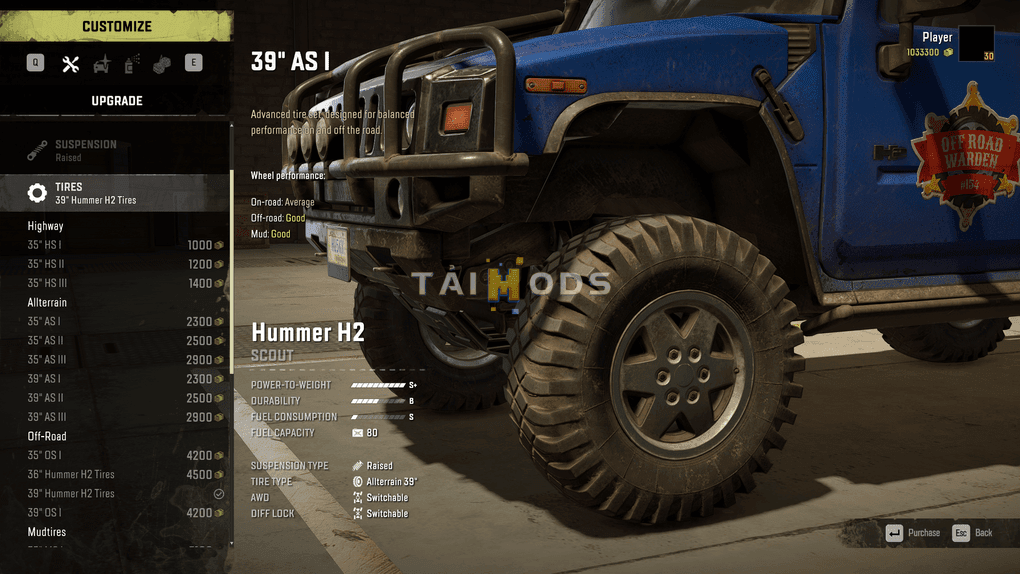 SnowRunner - Scout Tires Tweak V1.0 (V10.1) SnowRunner - Scout Tires Tweak V1.0 (V10.1)