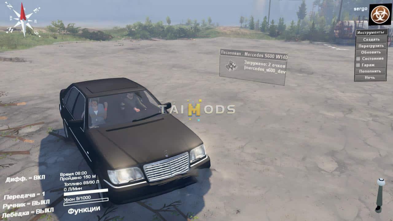Spintires - Mercedes S600 W140 V1 (V03.03.16) Spintires - Mercedes S600 W140 V1 (V03.03.16)