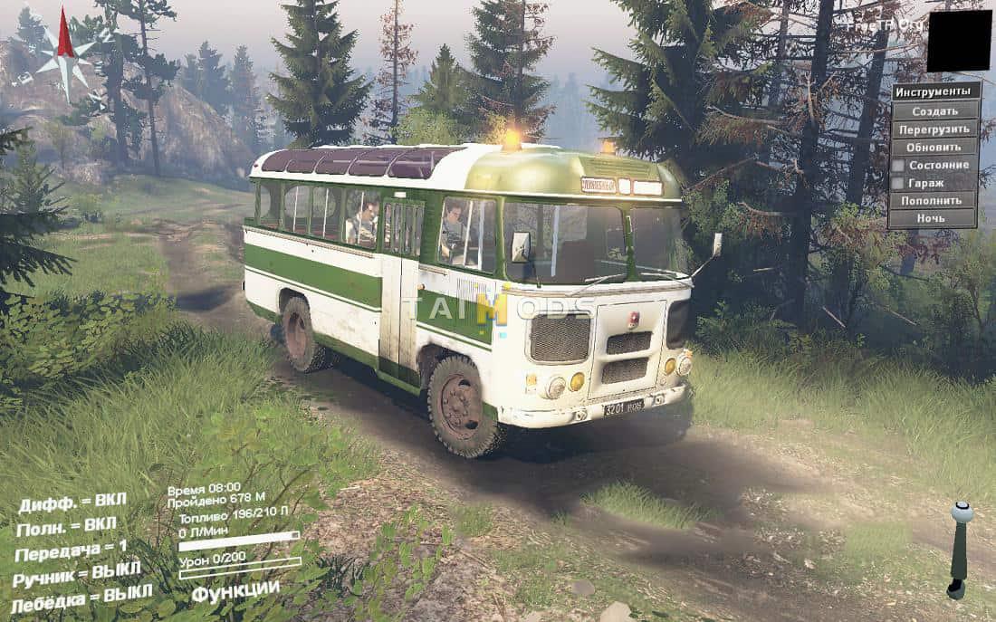 Spintires - Paz 3201 All-Wheel Drive Bus V1.0 (V03.03.16) Spintires - Paz 3201 All-Wheel Drive Bus V1.0 (V03.03.16)