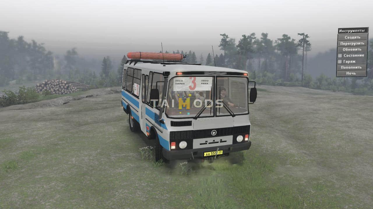Spintires - Paz-3205 4x2 Bus V1.2 (V03.03.16)