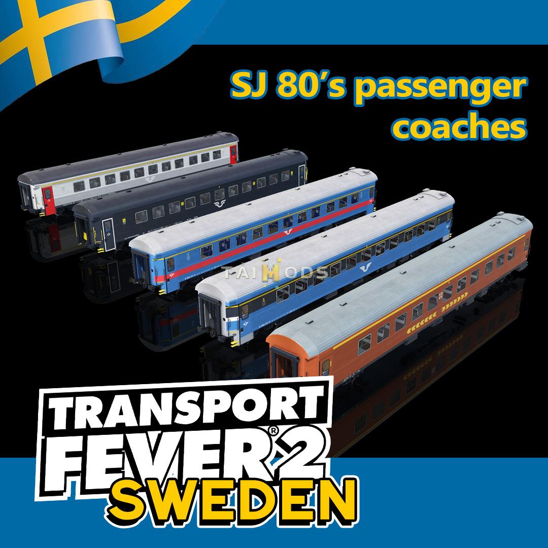 Transport Fever 2 - SJ 80S Passenger Coaches V1.0 () Transport Fever 2 - SJ 80S Passenger Coaches V1.0 ()